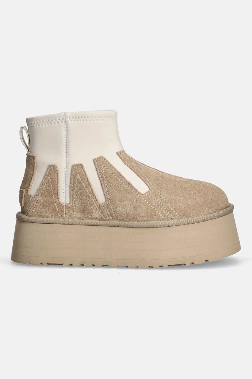 Зимові чоботи UGG Classic Mini Dipper Sunwave колір бежевий 1167591-MDSD