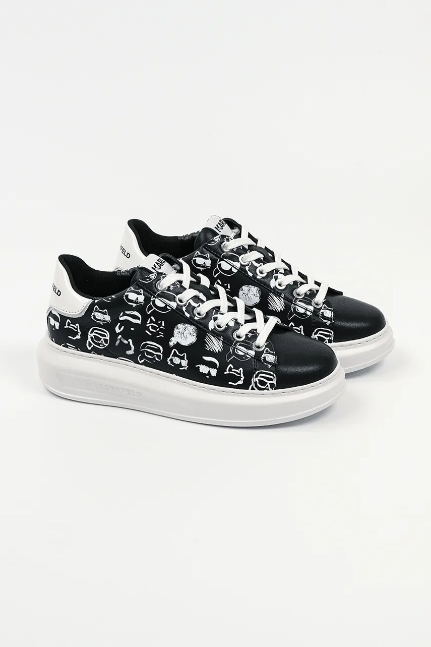 Шкіряні кросівки Karl Lagerfeld KAPRI жіночі колір чорний KL62512T