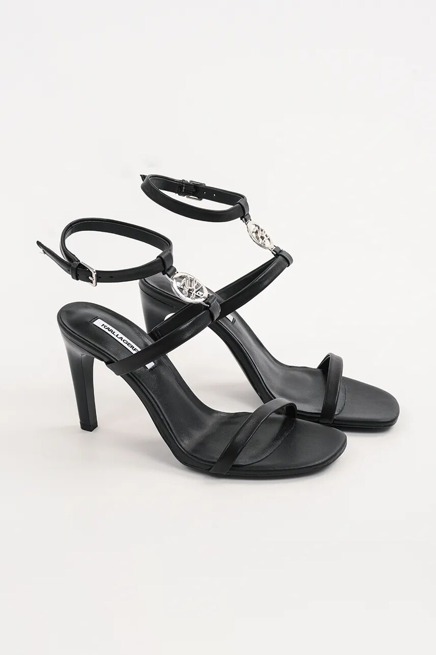 Шкіряні сандалі Karl Lagerfeld BELVIA колір чорний KL32914