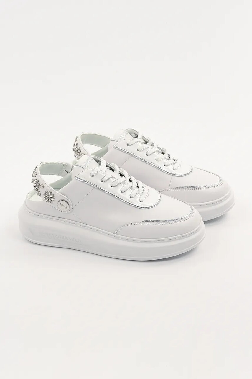 Шкіряні кросівки Karl Lagerfeld KAPRI жіночі колір білий KL62513A