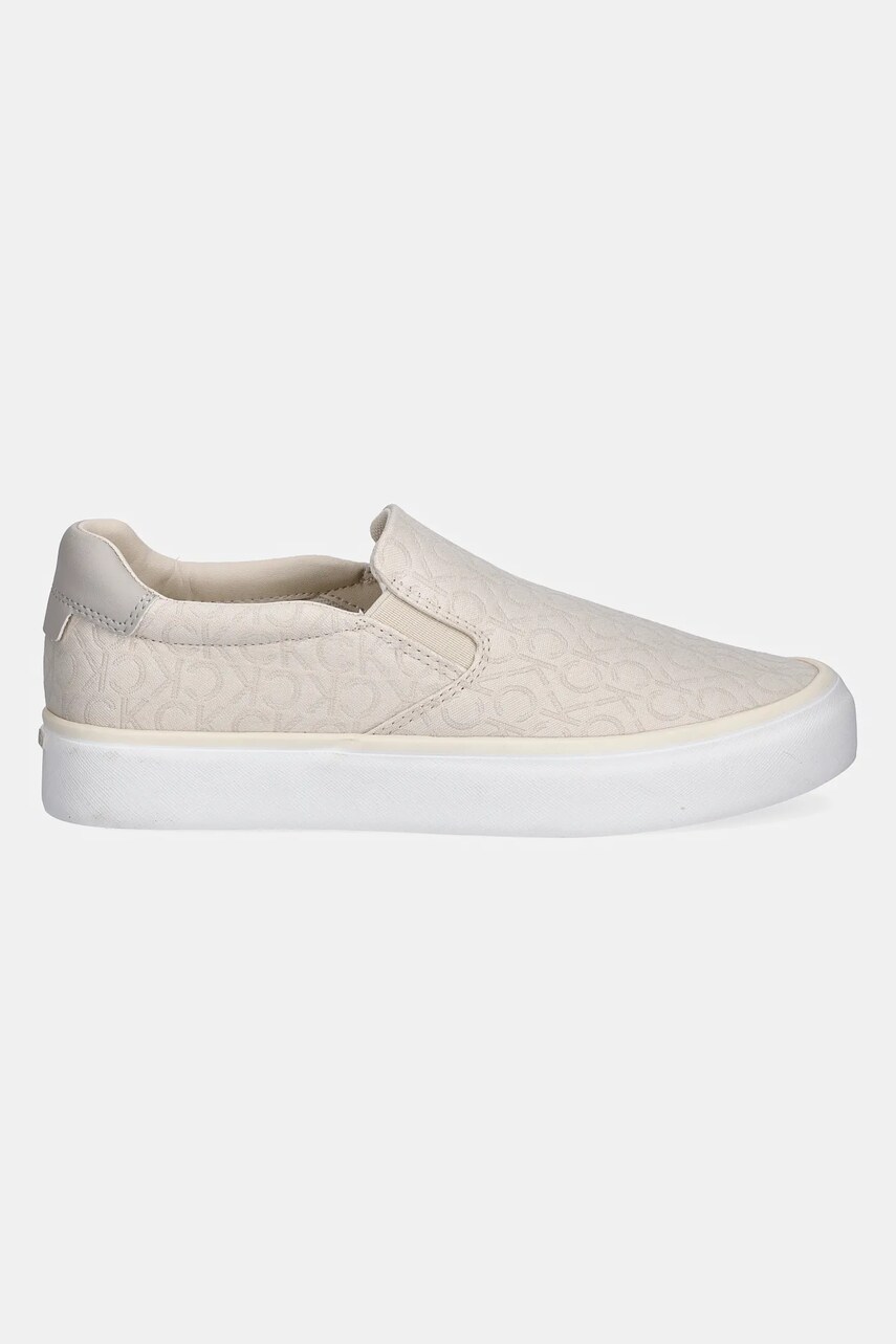 Кеди Calvin Klein VULC SLIP ON - JACQ колір бежевий HW0HW02411