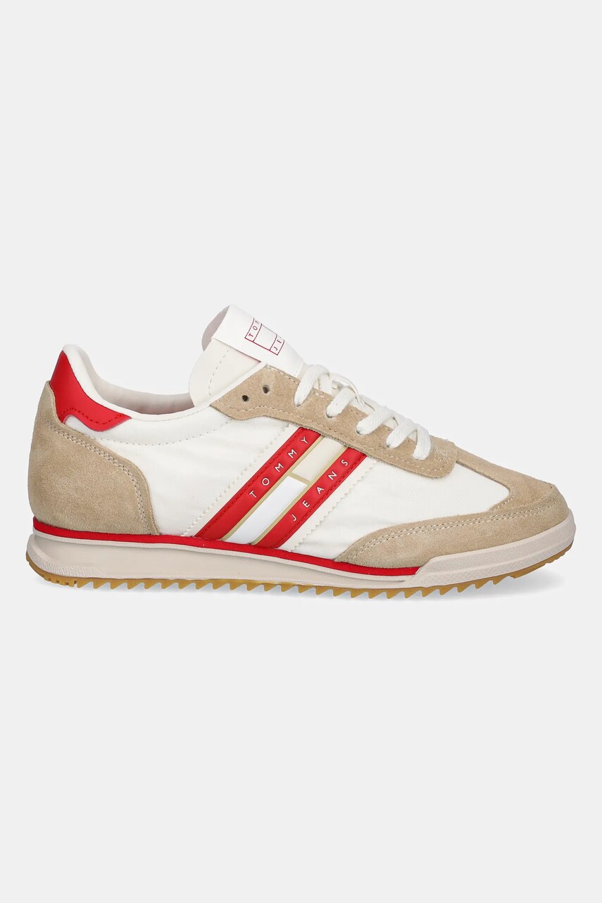 Кросівки Tommy Jeans RETRO RUNNER CLEATED колір бежевий EN0EN02717