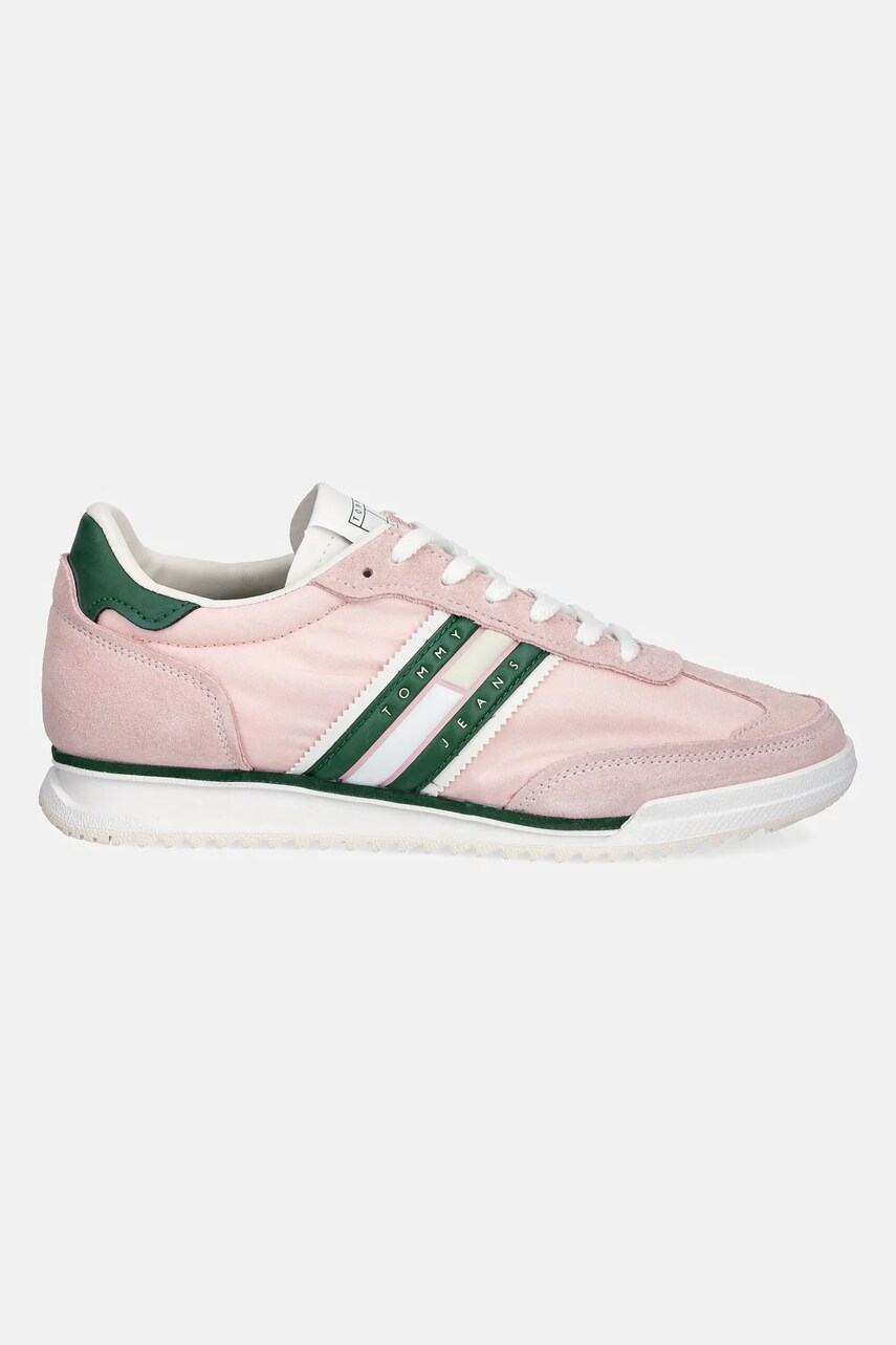 Кросівки Tommy Jeans RETRO RUNNER CLEATED колір рожевий EN0EN02717