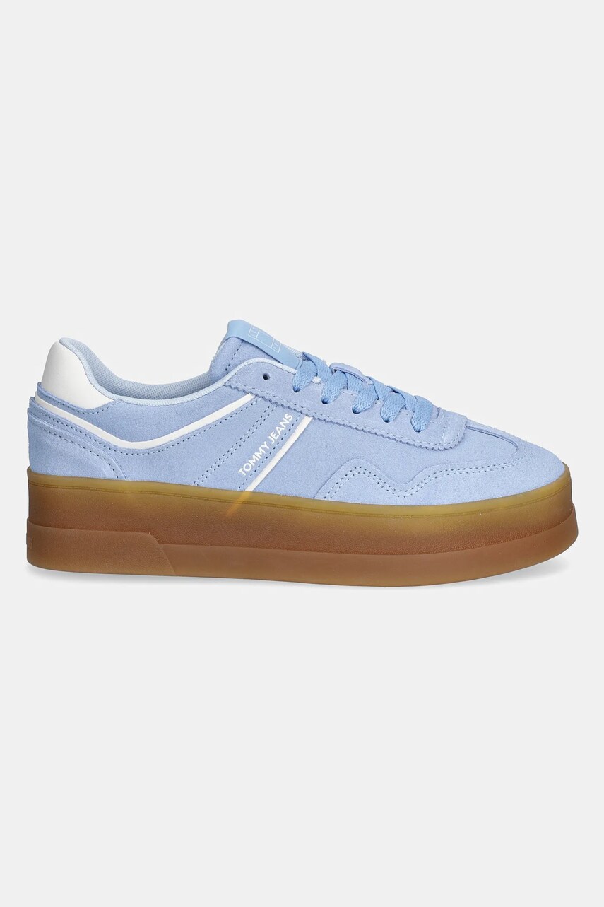 Замшеві кросівки Tommy Jeans THE GREENWICH FLATFORM SUEDE EN0EN02734
