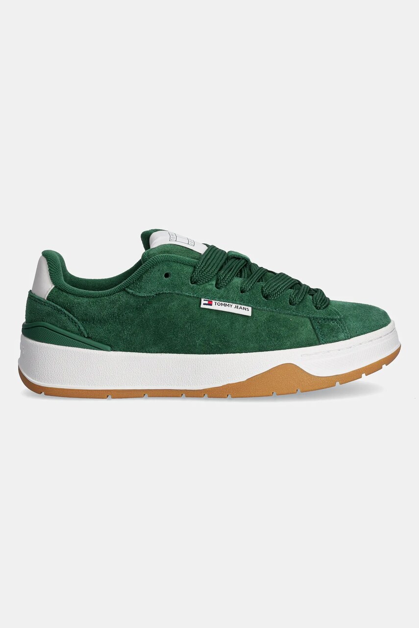 Замшеві кросівки Tommy Jeans SKATE SNEAKER колір зелений EN0EN02737