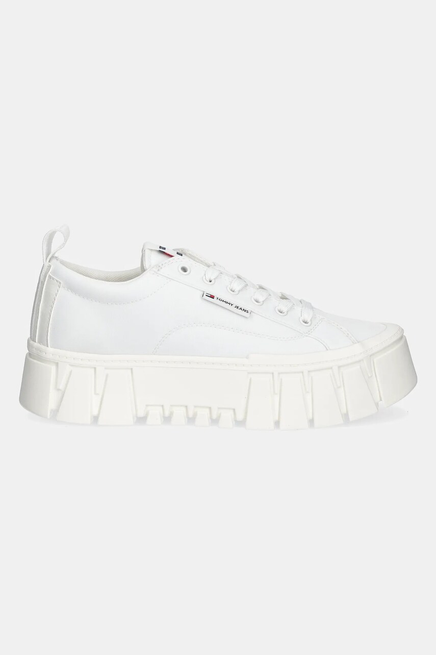 Кросівки Tommy Jeans FLATFORM SNEAKER NYLON колір білий EN0EN02793