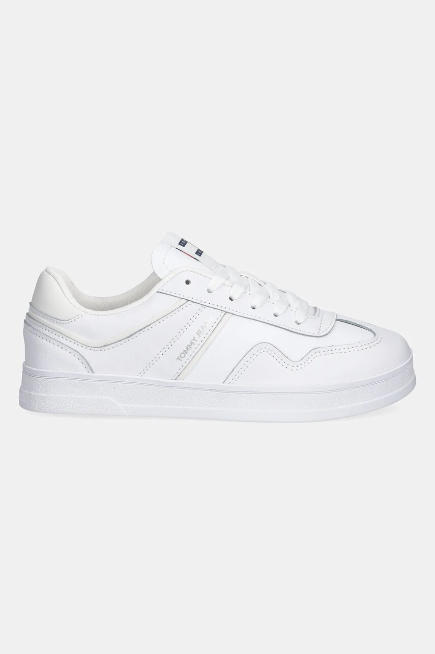 Шкіряні кросівки Tommy Jeans THE GREENWICH LEATHER колір білий EN0EN02794