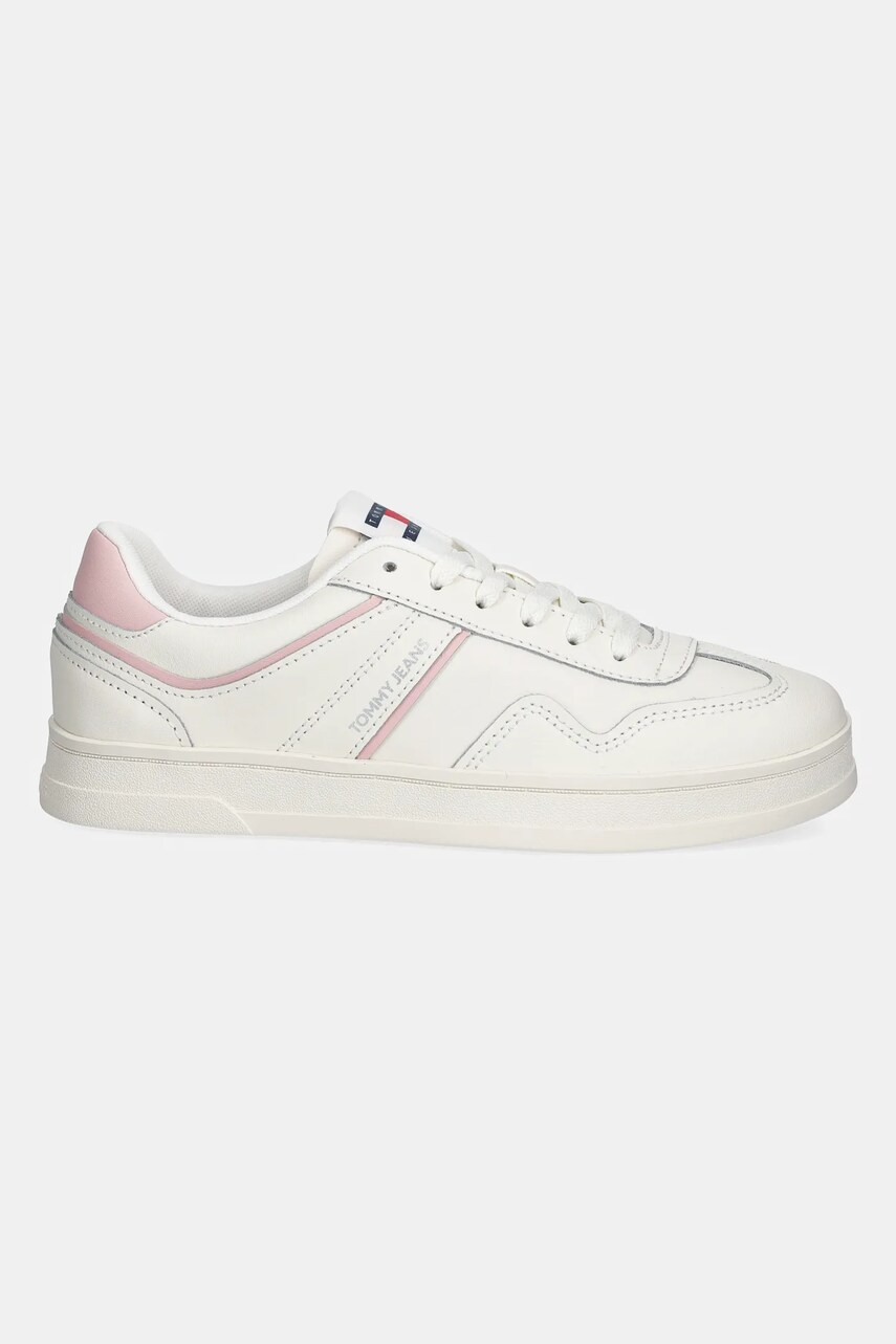Шкіряні кросівки Tommy Jeans THE GREENWICH LEATHER колір бежевий EN0EN02794