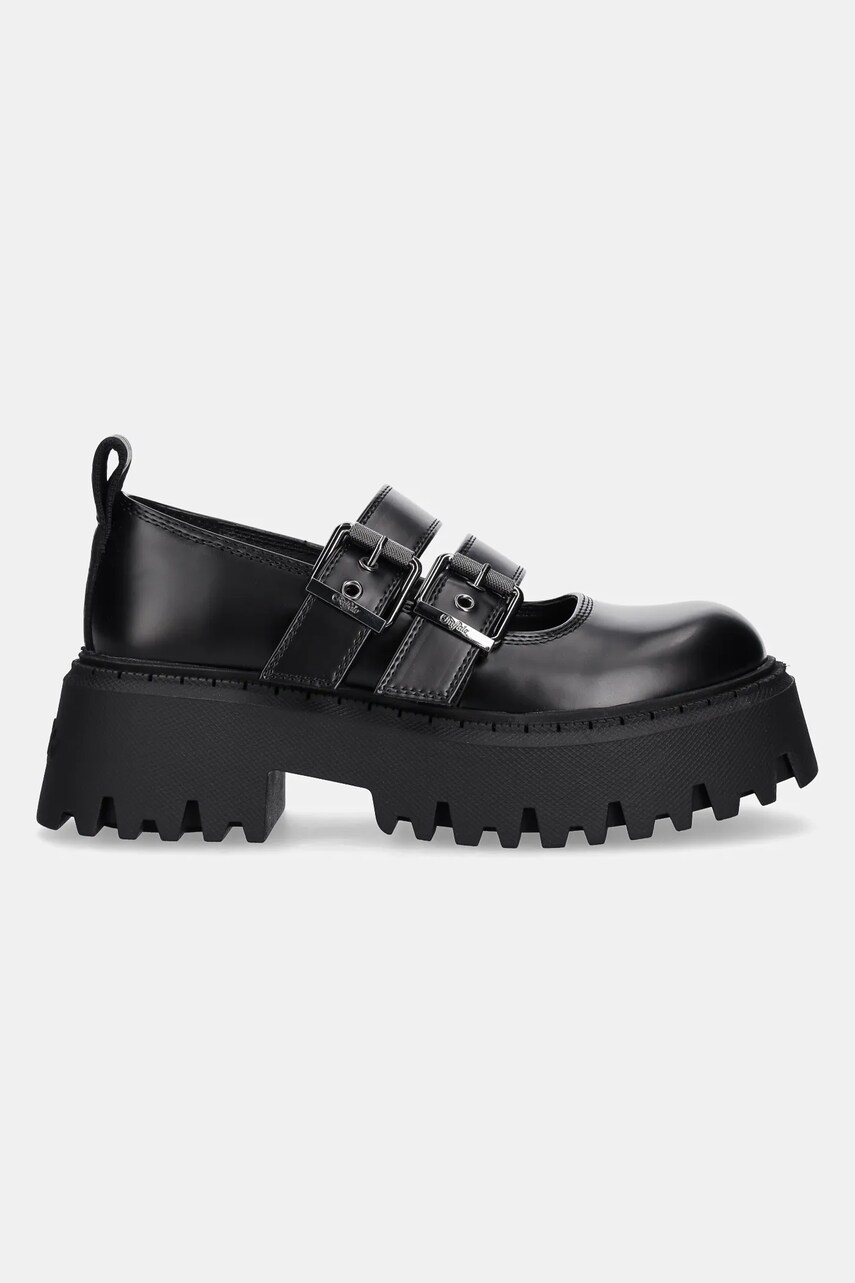 Мокасини Buffalo Aspen Mary жіночі колір чорний на платформі 1624078-BLK