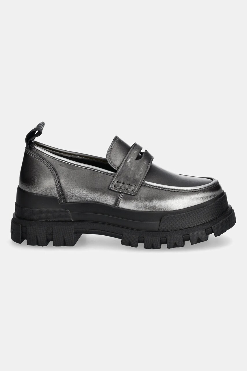 Мокасини Buffalo Aspha Loafer Vntg жіночі колір сірий на платформі 1624083-PEW