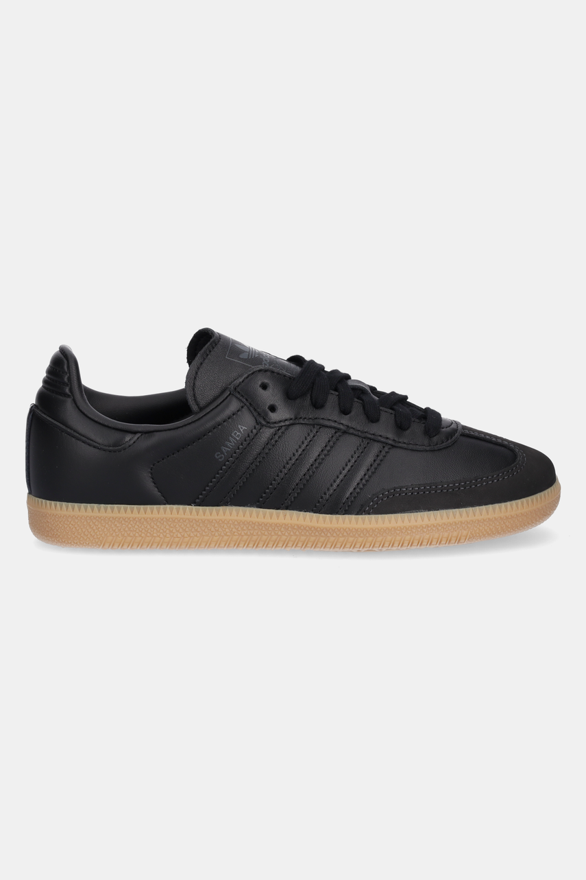 Шкіряні кросівки adidas Originals Samba OG жіночі колір чорний JS2762