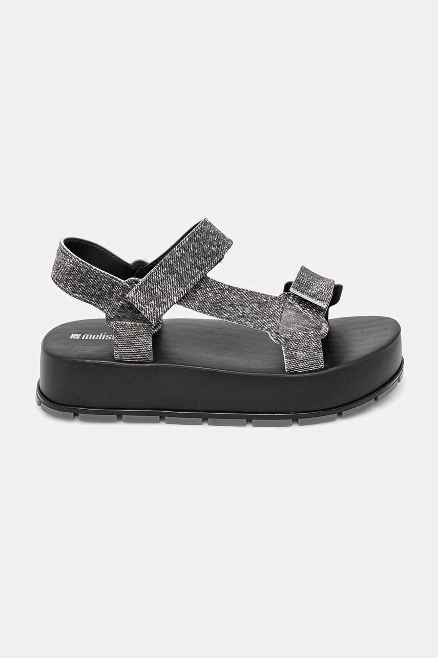 Сандалі Melissa FLOWING PLATFORM DENIM жіночі колір чорний на платформі M 36132
