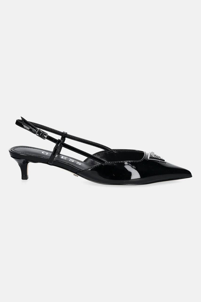 Шкіряні туфлі Guess JESSON колір чорний FLPJES PAT05