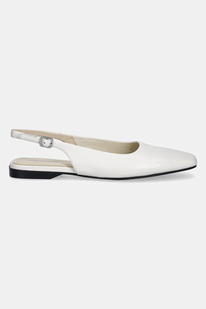 Купити Шкіряні балетки Vagabond Shoemakers DELIA колір білий відкрита п'ята 5907-201-01 – головне зображення