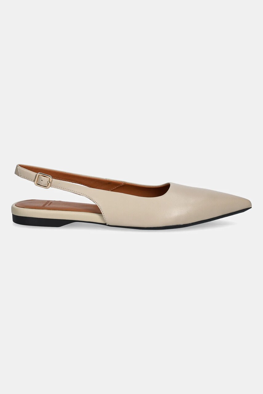 Шкіряні балетки Vagabond Shoemakers HERMINE колір бежевий відкрита п'ята 5733-101-37