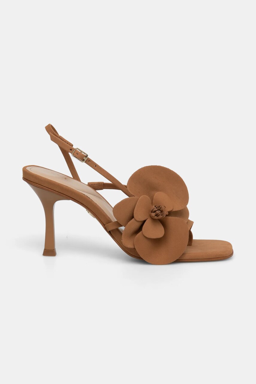 Босоніжки з нубуку Aldo SANDFLOWER колір коричневий 13903948
