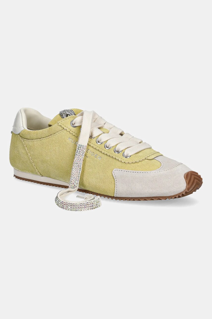 Замшеві кросівки Kurt Geiger London Islington Sneaker колір жовтий 4396093209