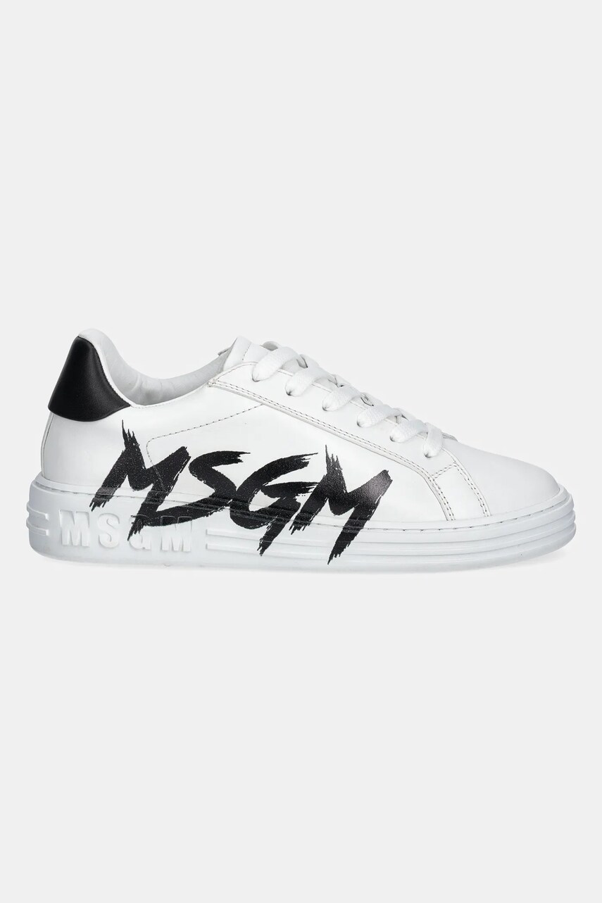 Шкіряні кросівки MSGM колір білий 3841MDS506