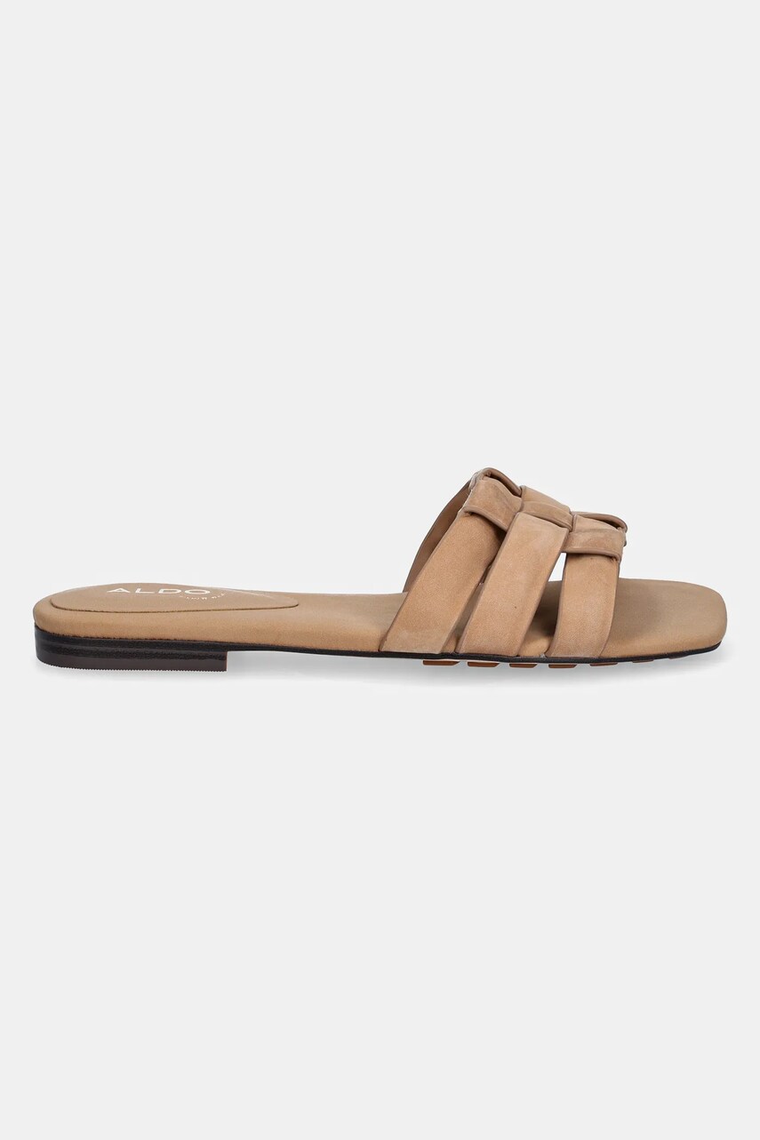 Шльопанці з нубуку Aldo GOTOSANDAL жіночі колір коричневий 13966707