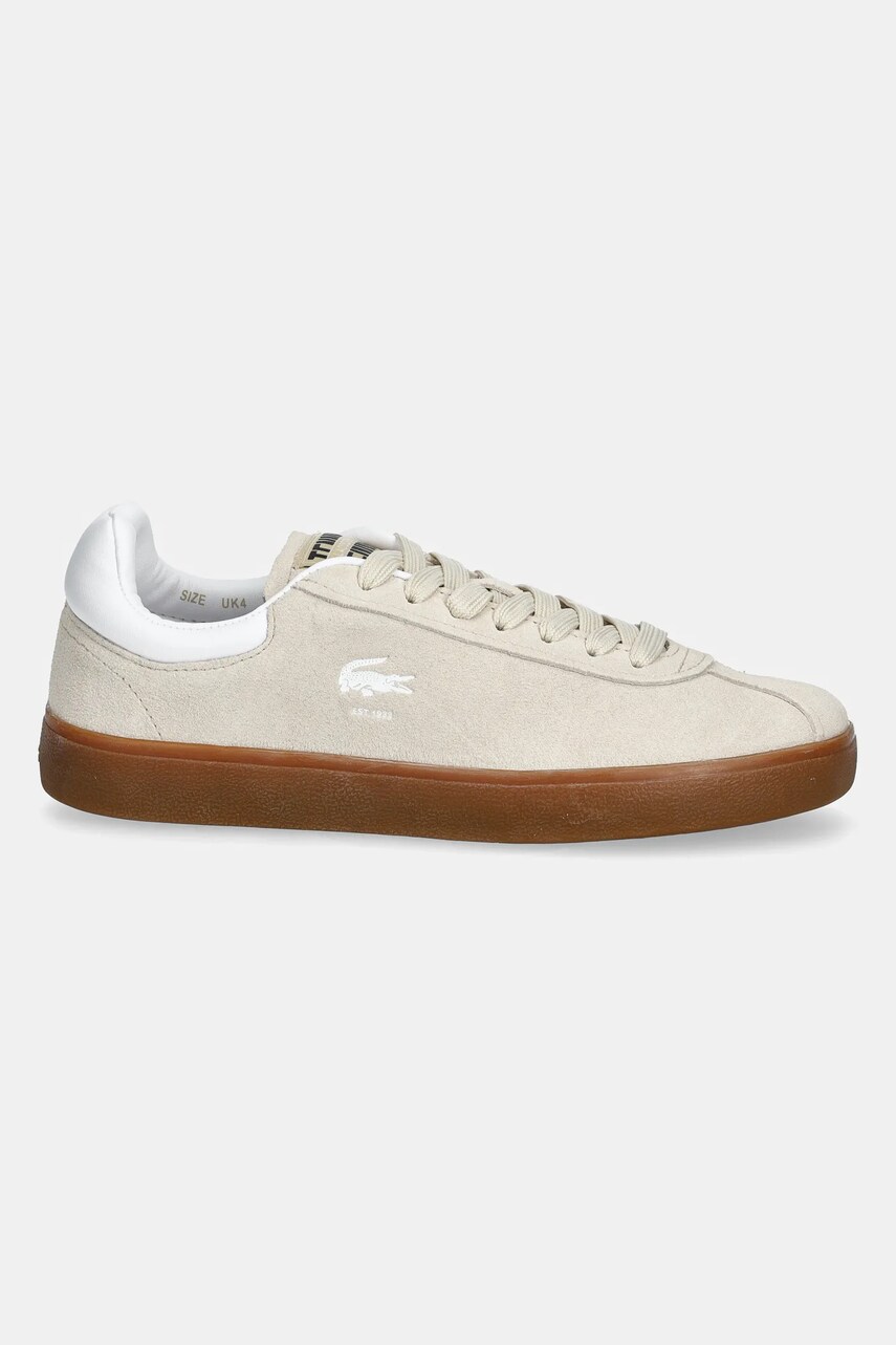 Замшеві кросівки Lacoste BASESHOT жіночі колір бежевий 48SFA0010
