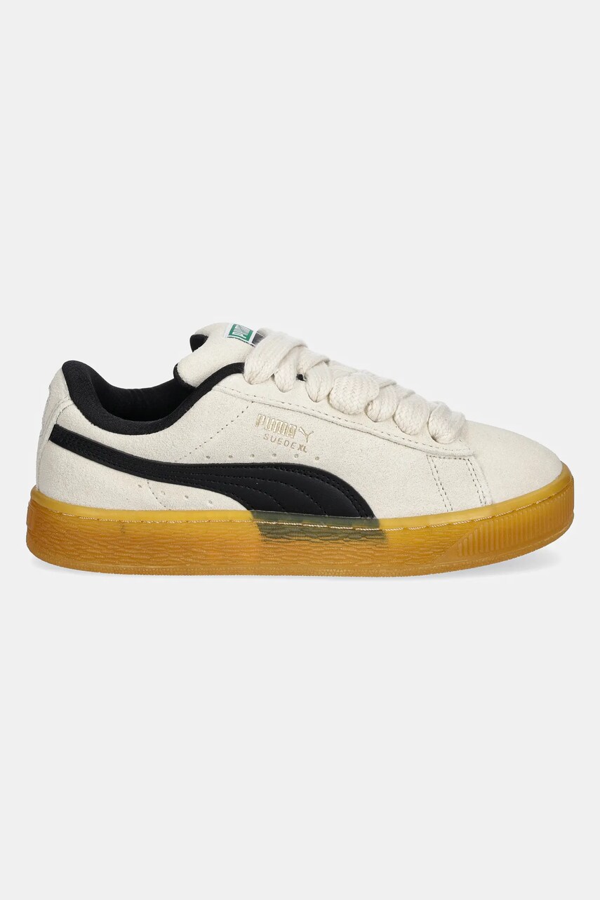 Замшеві кросівки Puma Suede XL Dark Risk колір бежевий 401348