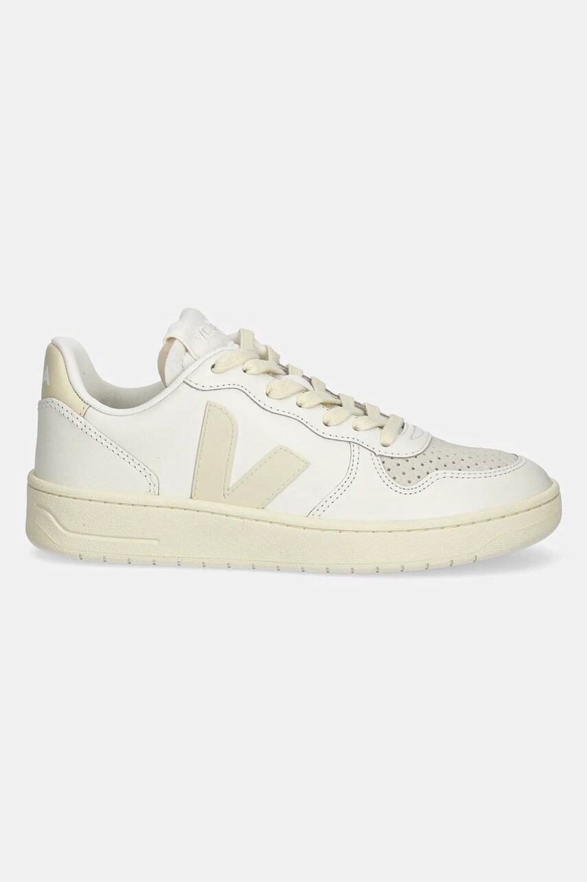 Шкіряні кросівки Veja VI0220498A V-10 LEATHER жіночі колір бежевий VI0220498A