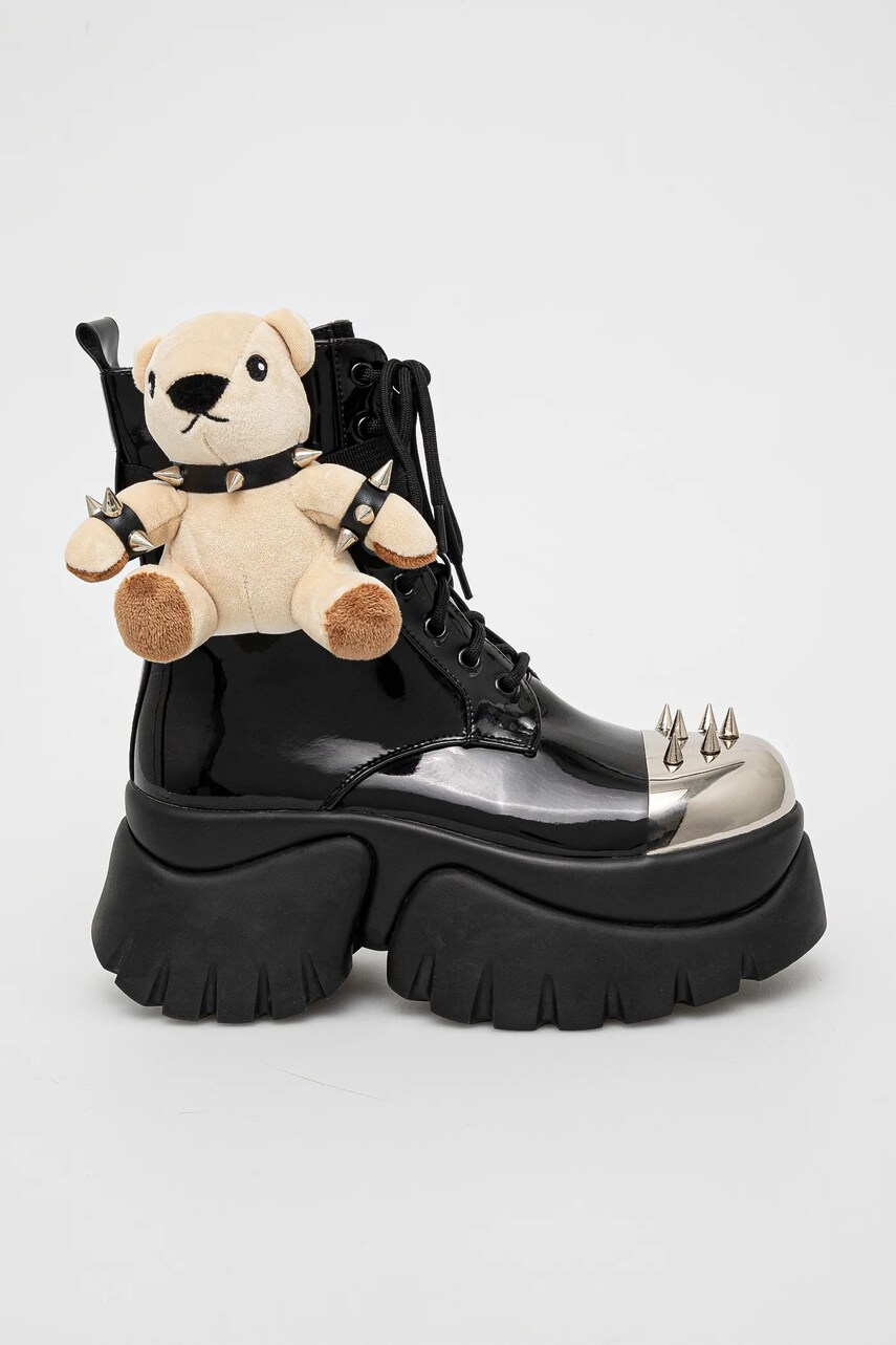 Шкіряні черевики Koi Footwear x Rocky Horror Show Eddie’s Teddy жіночі колір чорний на платформі Eddie s Teddy