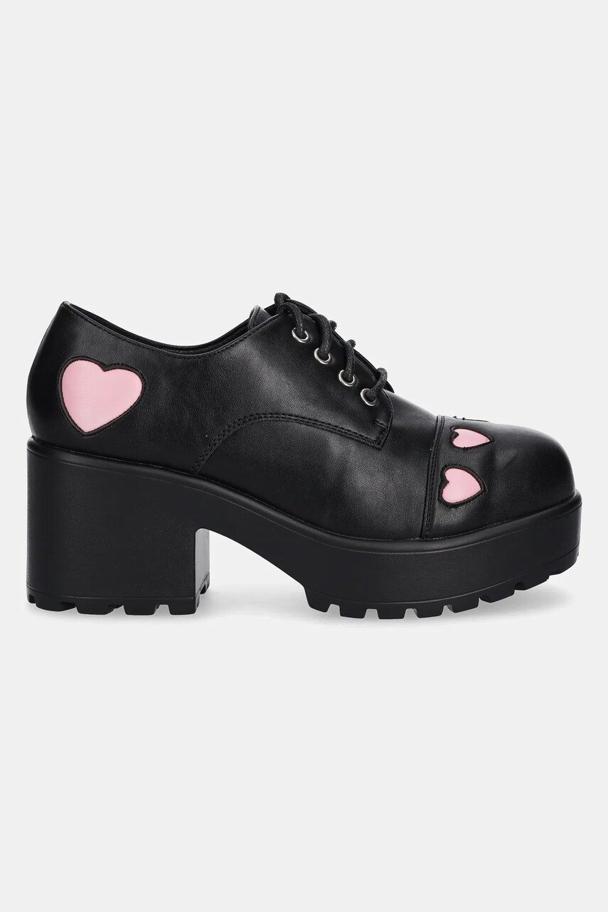 Туфлі Koi Footwear TENNIN HEART SHOES колір чорний каблук блок ND116