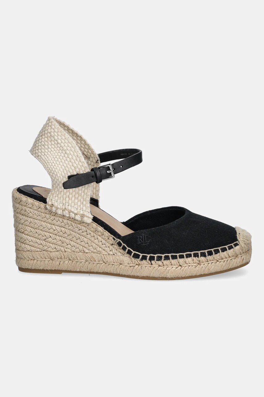 Еспадрилі Lauren Ralph Lauren Robby колір чорний на танкетці 802961836001