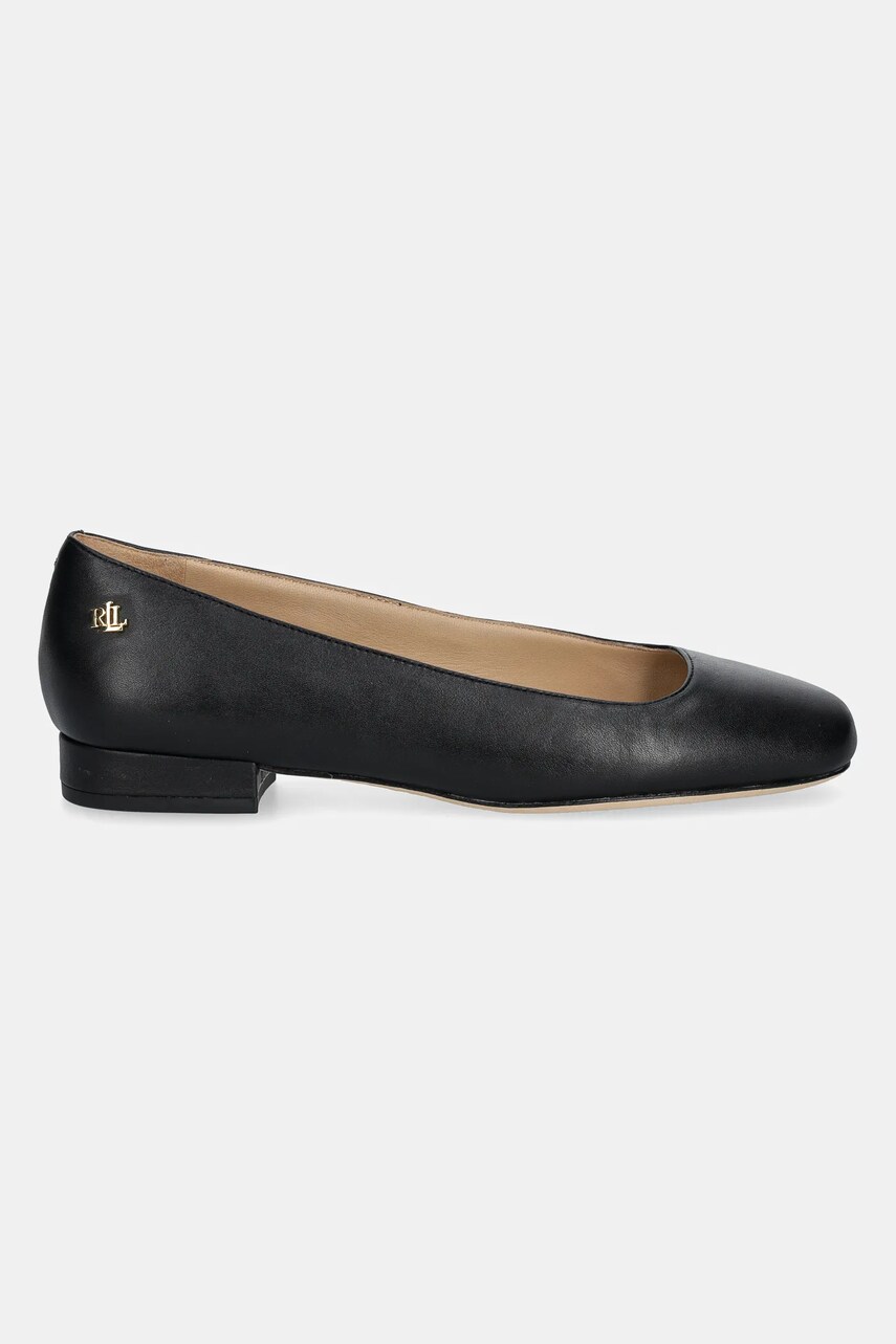 Шкіряні балетки Lauren Ralph Lauren Emellie Bllt колір чорний  802970534001