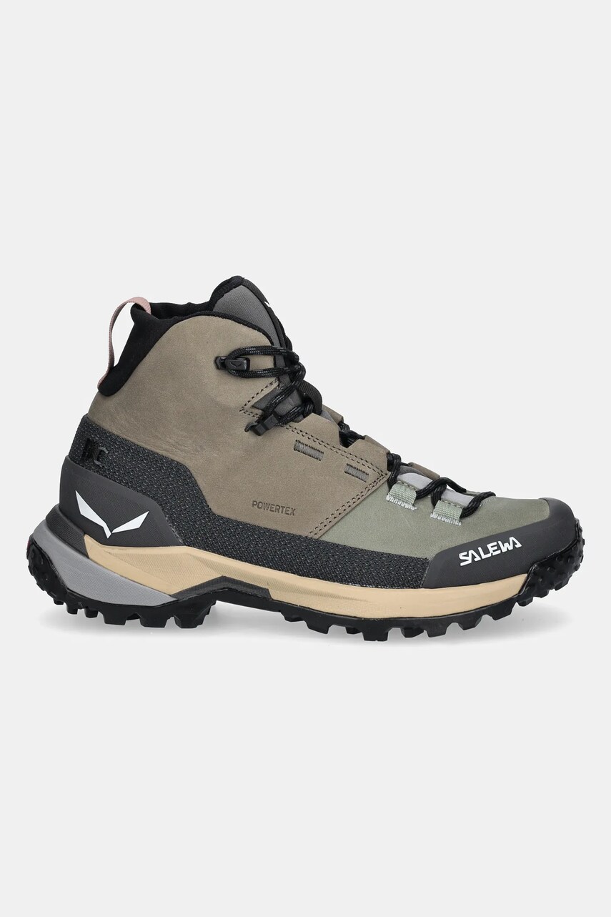 Черевики Salewa Puez Leather Mid PTX жіночі колір зелений 00.0000061460