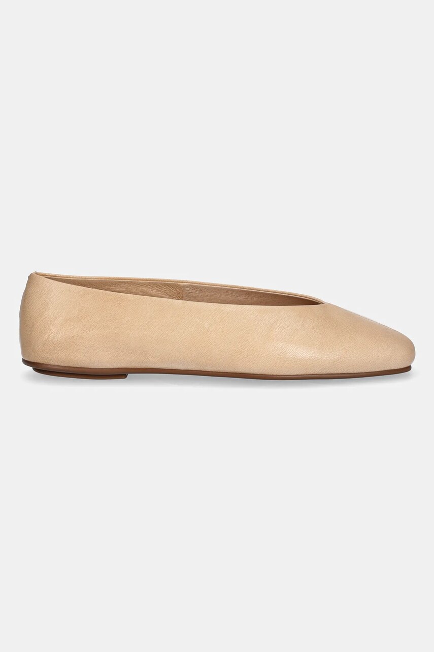 Шкіряні балетки Jeffrey Campbell Fathom колір бежевий  JC-1528-1-11