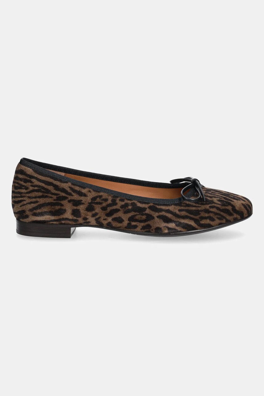 Замшеві балетки Billi Bi A7425 колір коричневий  Leopardo arabica suede 546
