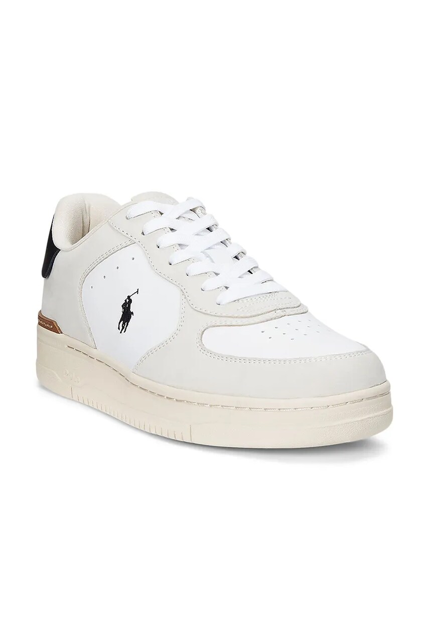 Шкіряні кросівки Polo Ralph Lauren Masters Crt колір білий 809955690001
