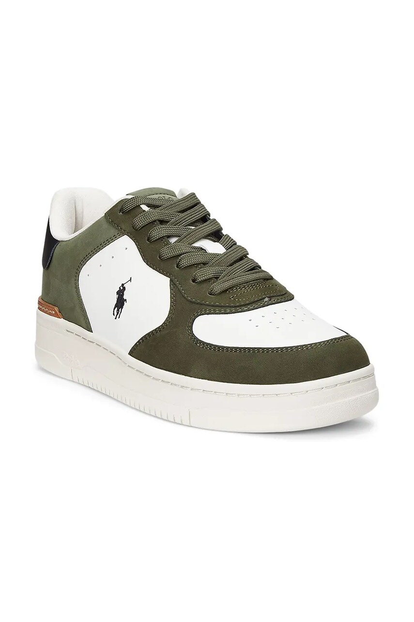 Шкіряні кросівки Polo Ralph Lauren Masters Crt колір зелений 809955690002