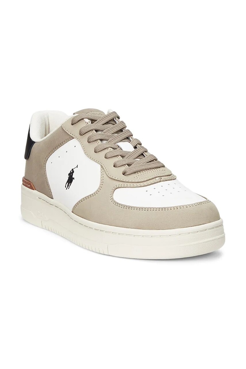 Шкіряні кросівки Polo Ralph Lauren Masters Crt колір бежевий 809955690004