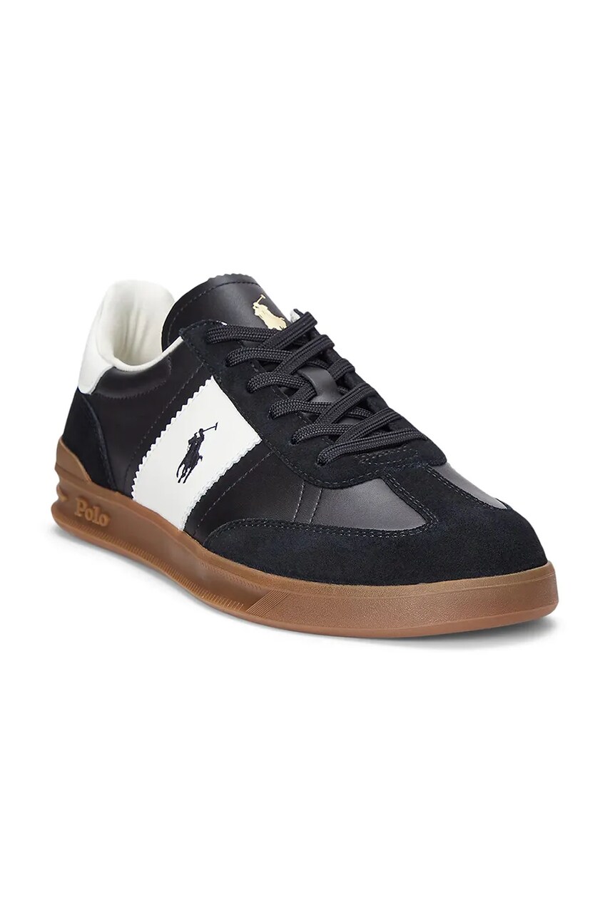 Шкіряні кросівки Polo Ralph Lauren Hrt Aera Pp колір чорний 809956119001