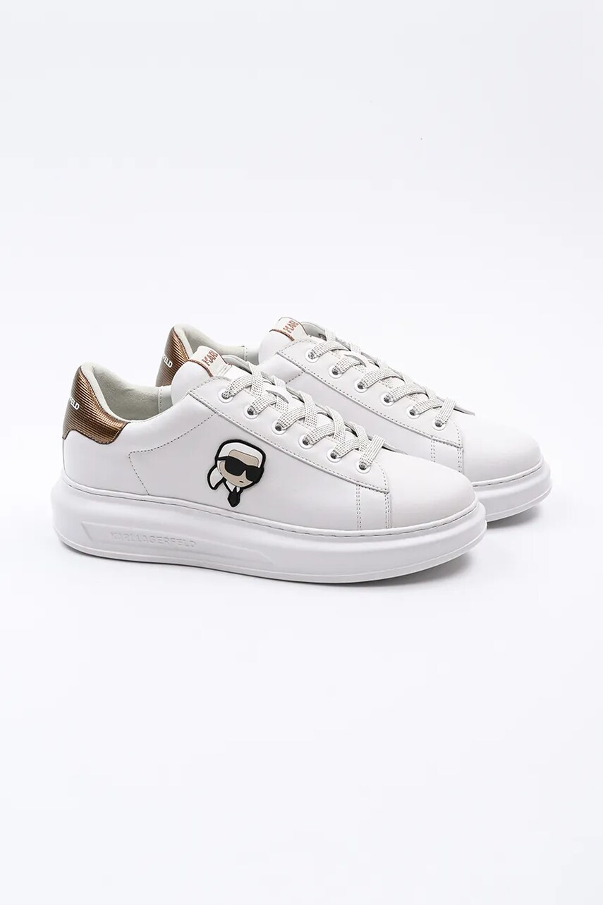 Шкіряні кросівки Karl Lagerfeld KAPRI MENS NFT колір білий KL52531M
