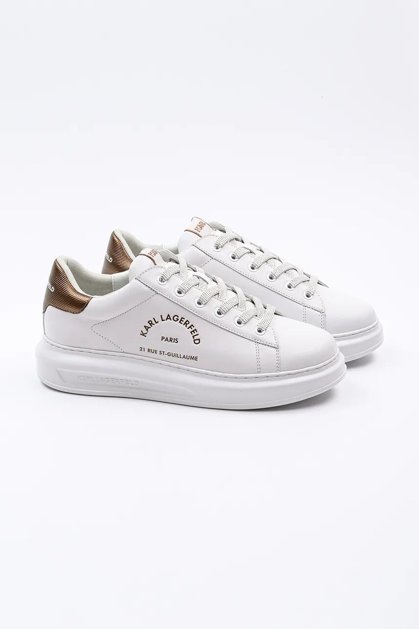 Шкіряні кросівки Karl Lagerfeld KAPRI MENS колір білий KL52538K