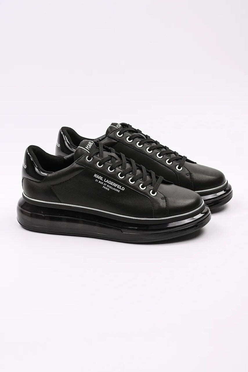 Шкіряні кросівки Karl Lagerfeld KAPRI KUSHION RSG колір чорний KL52615