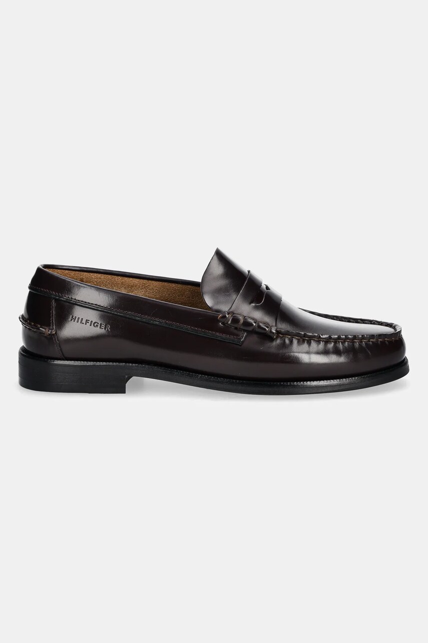 Шкіряні мокасини Tommy Hilfiger CLASSIC HILFIGER LEATHER LOAFER чоловічі колір коричневий FM0FM05362