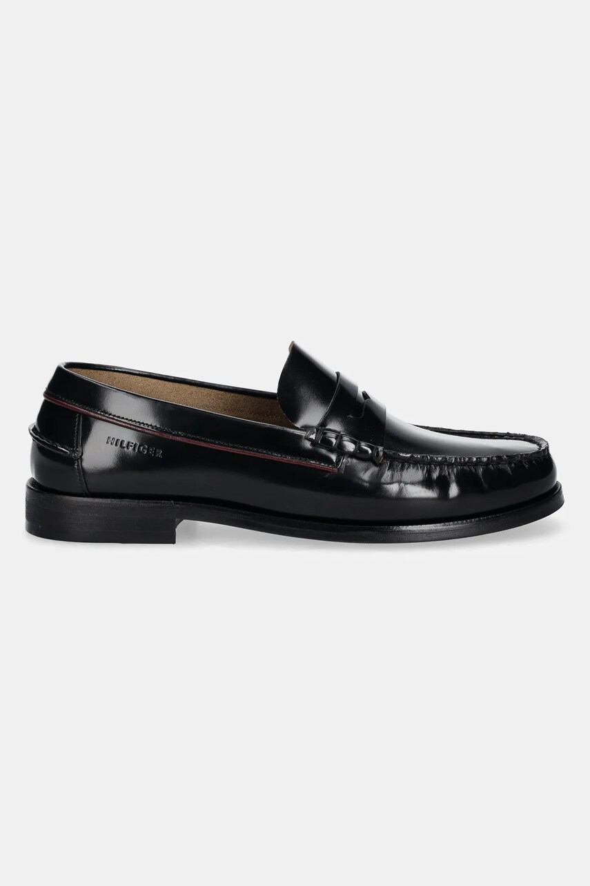 Шкіряні мокасини Tommy Hilfiger CLASSIC HILFIGER LEATHER LOAFER чоловічі колір чорний FM0FM05362