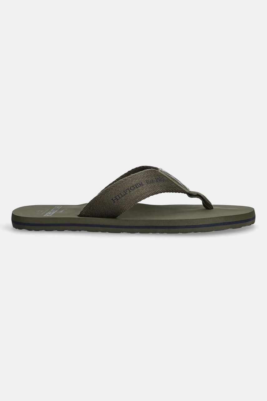 В'єтнамки Tommy Hilfiger HILFIGER 85 BEACH SANDAL чоловічі колір зелений FM0FM05339