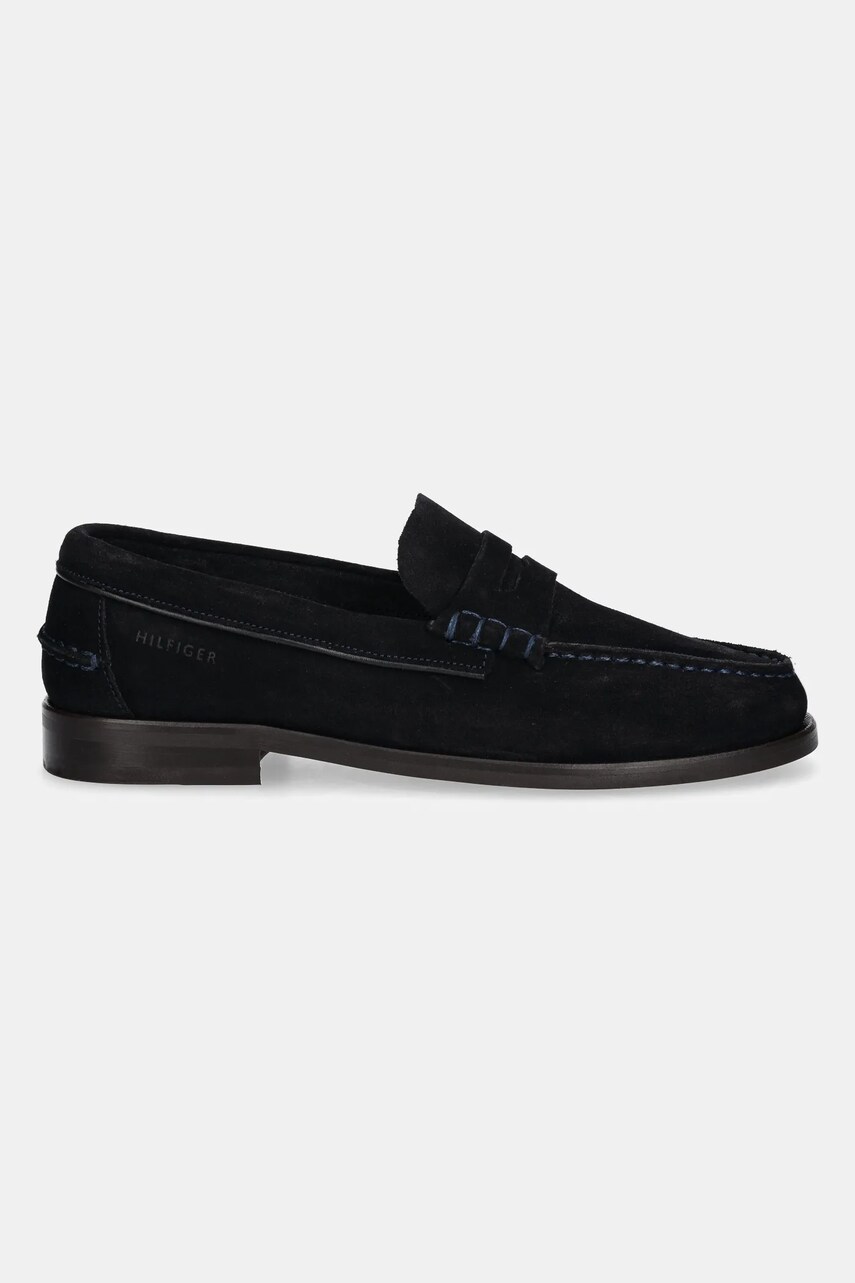 Замшеві мокасини Tommy Hilfiger CLASSIC HILFIGER SUEDE LOAFER чоловічі колір синій FM0FM05363