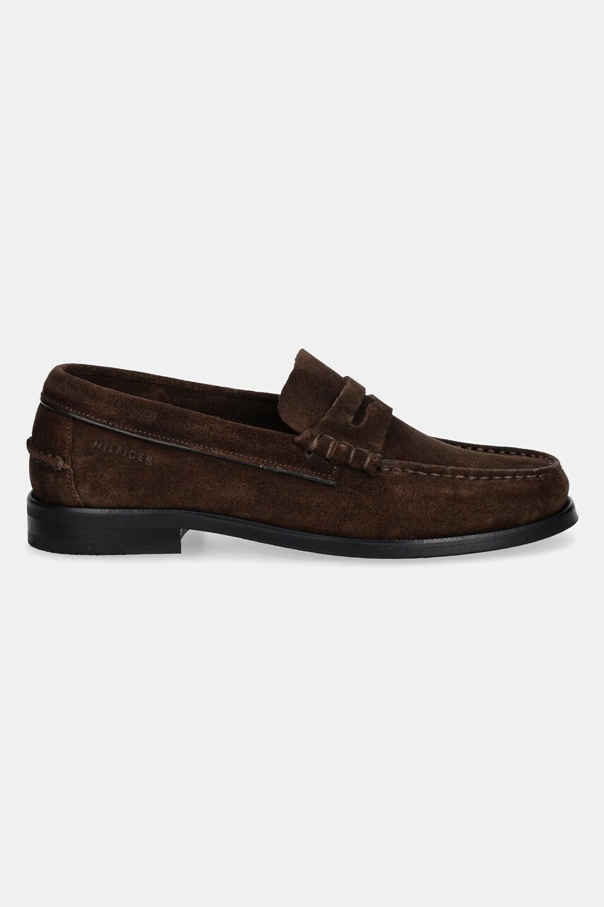 Замшеві мокасини Tommy Hilfiger CLASSIC HILFIGER SUEDE LOAFER чоловічі колір коричневий FM0FM05363
