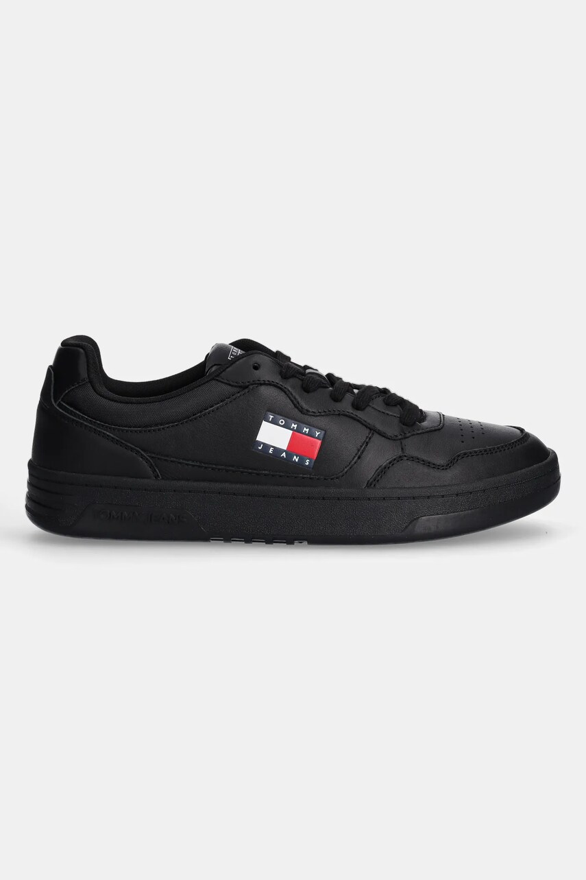 Шкіряні кросівки Tommy Jeans TJM CUPSOLE LEATHER ESS колір чорний EM0EM01443