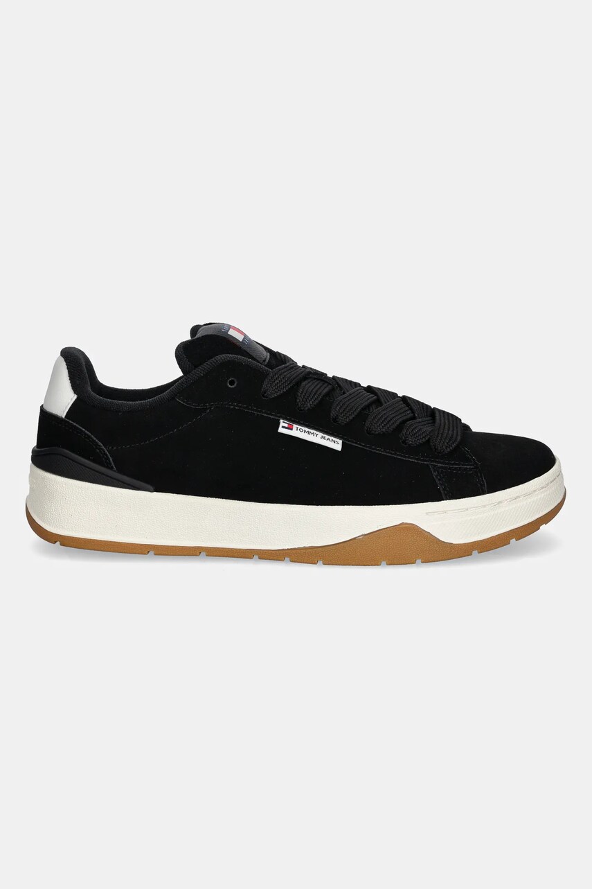 Замшеві кросівки Tommy Jeans TJM SKATER SNEAKER колір чорний EM0EM01503