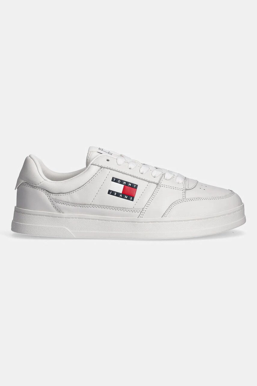 Шкіряні кросівки Tommy Jeans TJM THE GREENWICH NEW ESS колір білий EM0EM01574