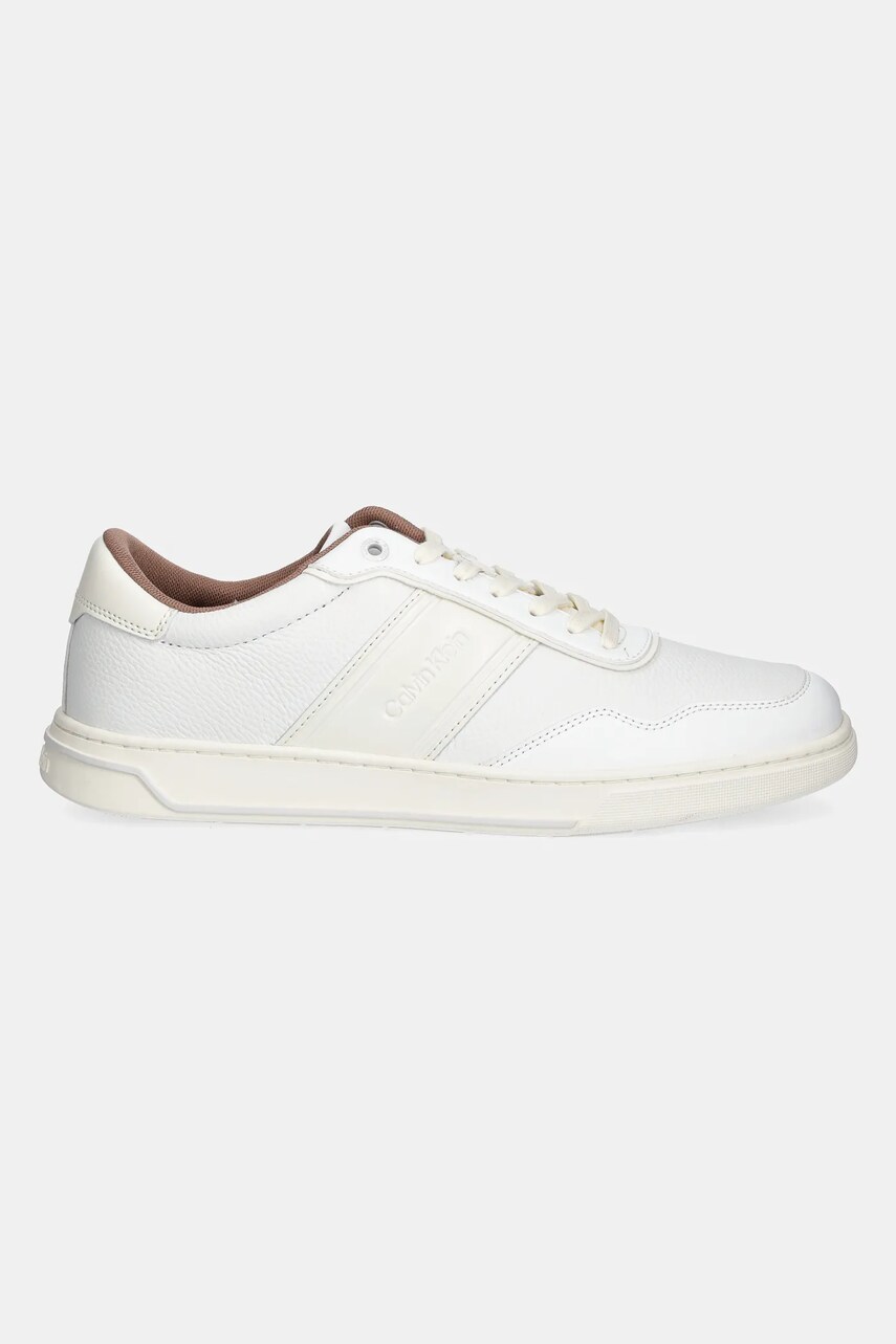 Кросівки Calvin Klein LOW TOP LACE UP LOGO колір білий HM0HM01653