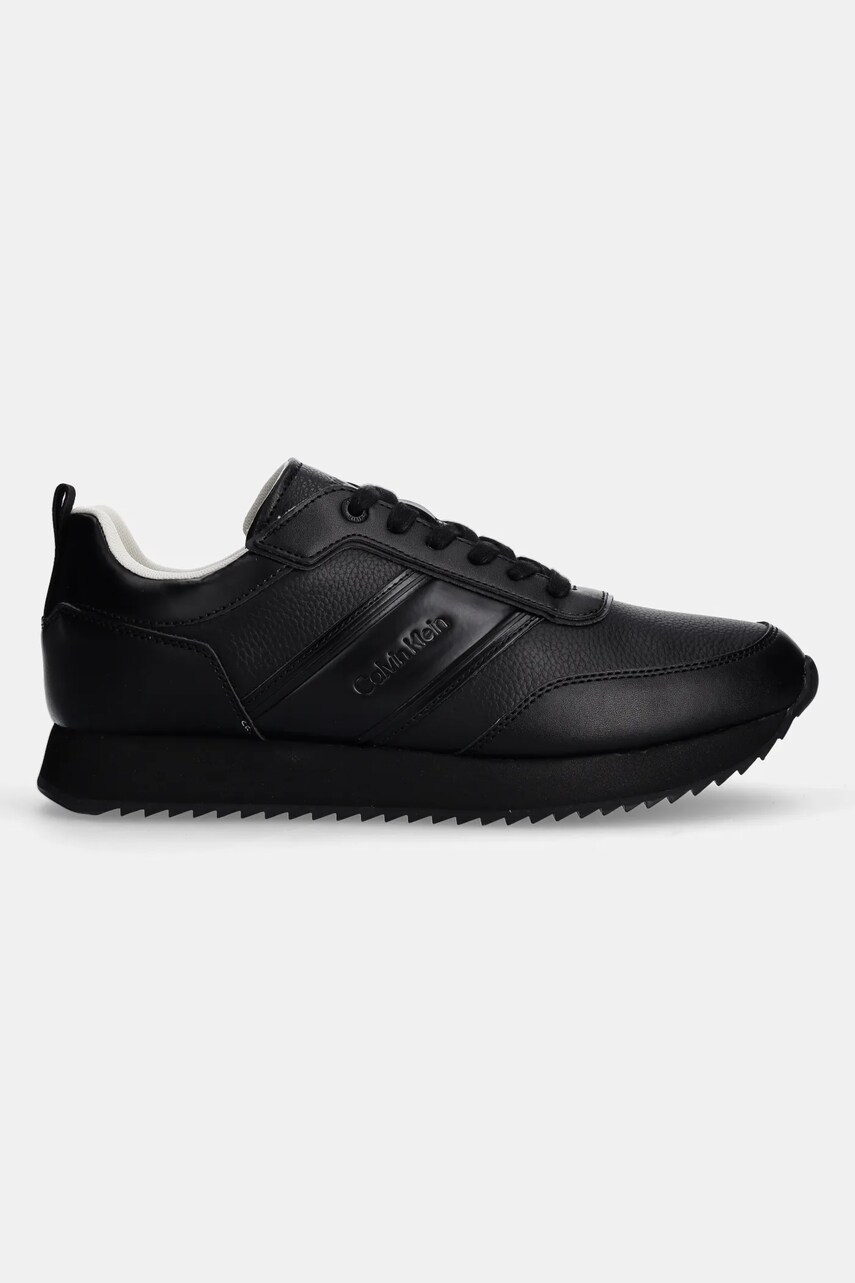 Кросівки Calvin Klein LOW TOP LACE UP LOGO LTH колір чорний HM0HM01654